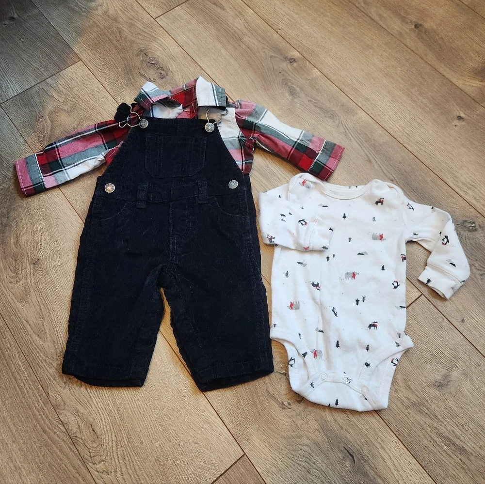 Carter's 3m corduroy overalls outfits